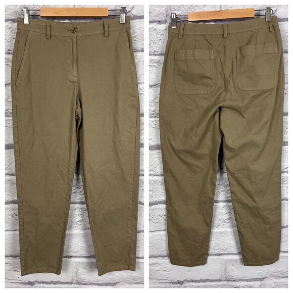 EILEEN FISHER Women's‎ 6P Green Organic Cotton Hemp Stretch Tapered Ankle Pants - Picture 11 of 11